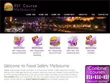 Tablet Screenshot of foodsafetymelbourne.com